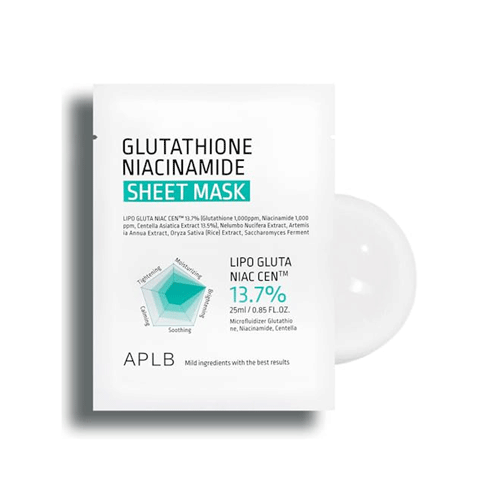 APLB Glutathione Niacinamide Sheet Mask 25ml •