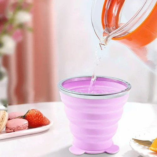 Folding Travel Mug - Purple
