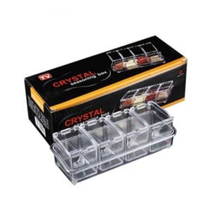 Multi-Compartment Crystal Seasoning Storage Box
