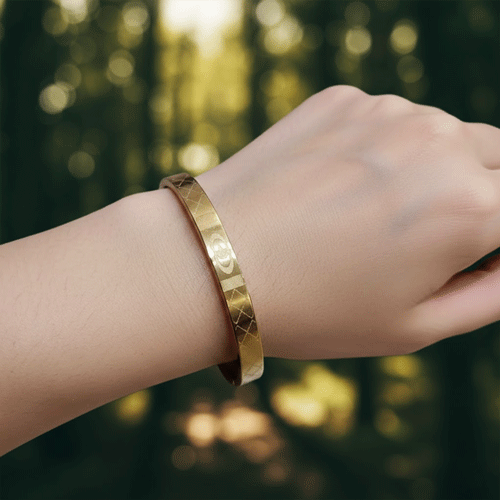 Stainless Steel Gold Plated Gucci Icon Bangle Bracelet