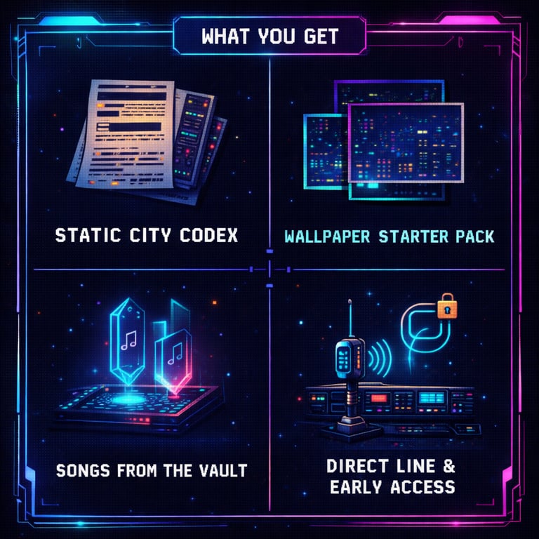 Synthwave skyline value graphic