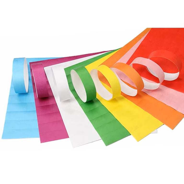 צמידי נייר צבעוניים חלקים