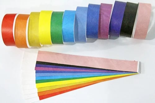 צמידי נייר צבעוניים חלקים