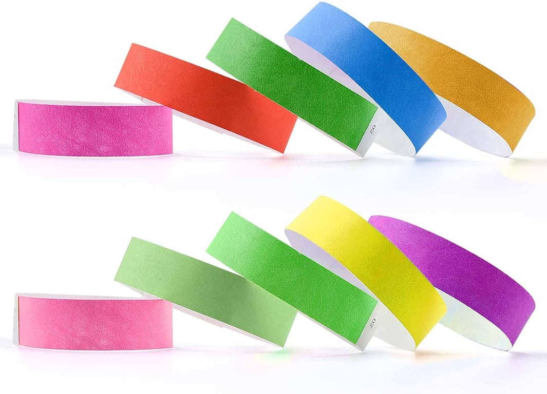 צמידי נייר צבעוניים חלקים