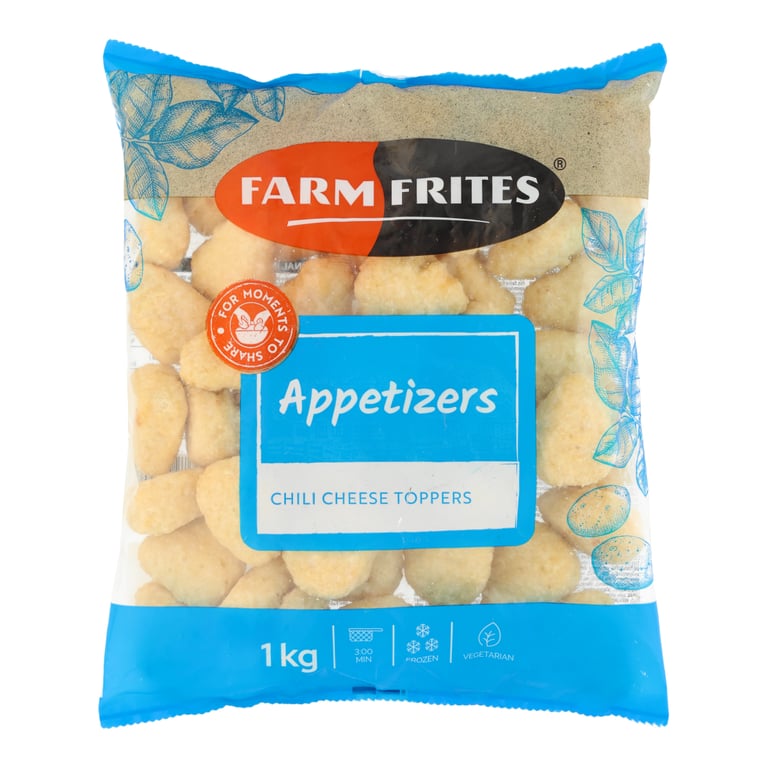 FARM FRITES CHILLI CHEES TOPPERS 1 KG