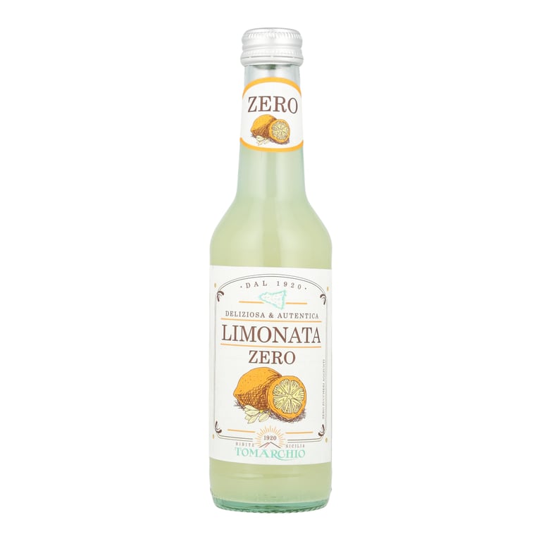 TOMARCHIO LIMONATA ZERO NAPÓJ GAZOWANY BEZCUKROWY CYTRYNOWY 275 ML 24 SZTUKI