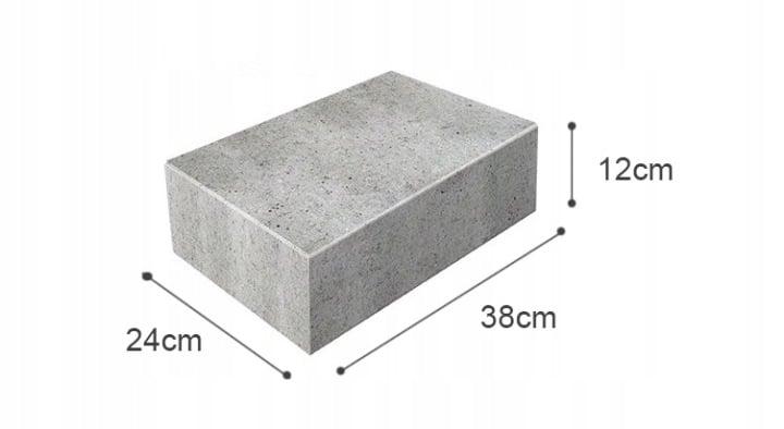 Bloczek betonowy kl. B20 38x24x12