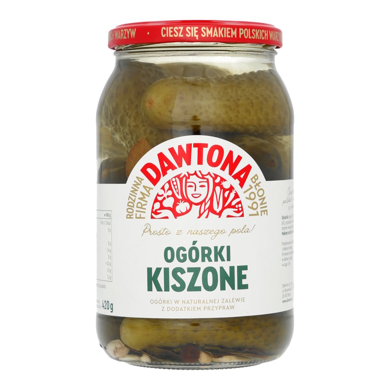 DAWTONA OGÓRKI KISZONE 900 GRAMÓW SŁOIK