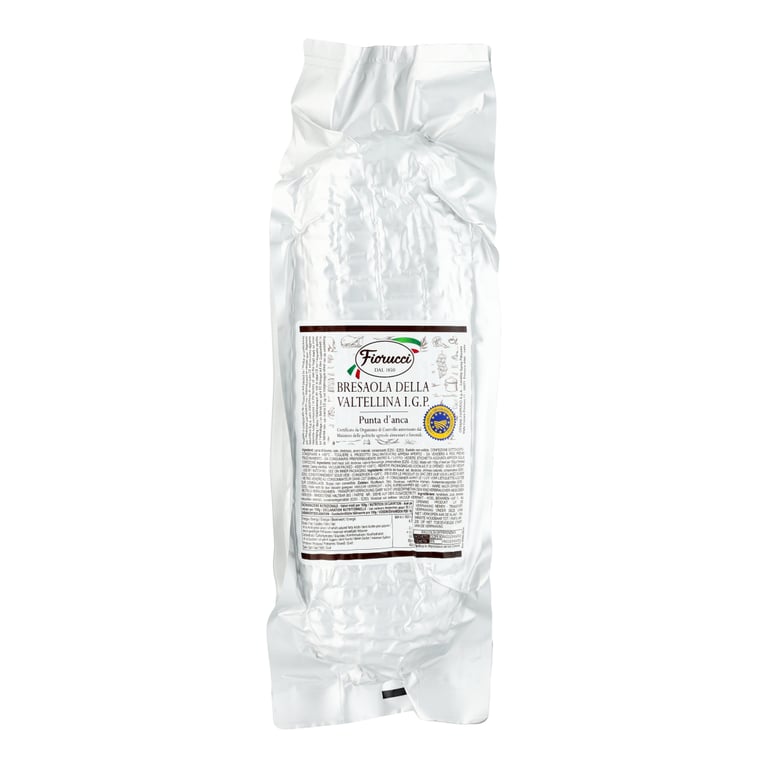 FIORUCCI BRESAOLA DELLA VALTELLINA I.G.P. SUROWA DOJRZEWAJĄCA SZYNKA Z MIĘSA WOŁOWEGO BLOK OKOŁO 3 KG