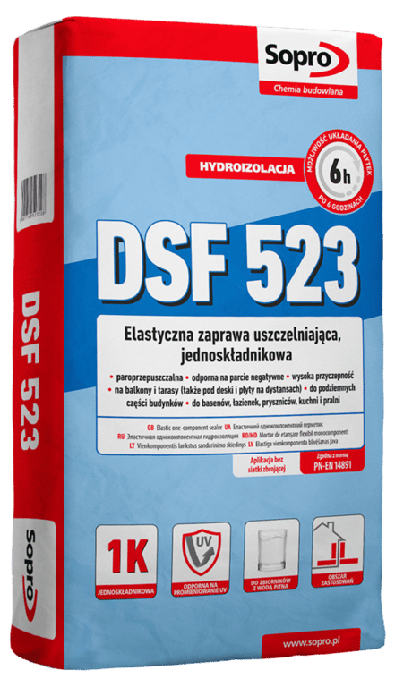 Sopro DSF523 zaprawa uszczelniajaca jednoskładnikowa 20kg