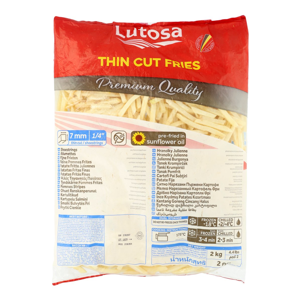 LUTOSA FRYTKI ALLUMETTES PREMIUM 7x7 MM 2 KG