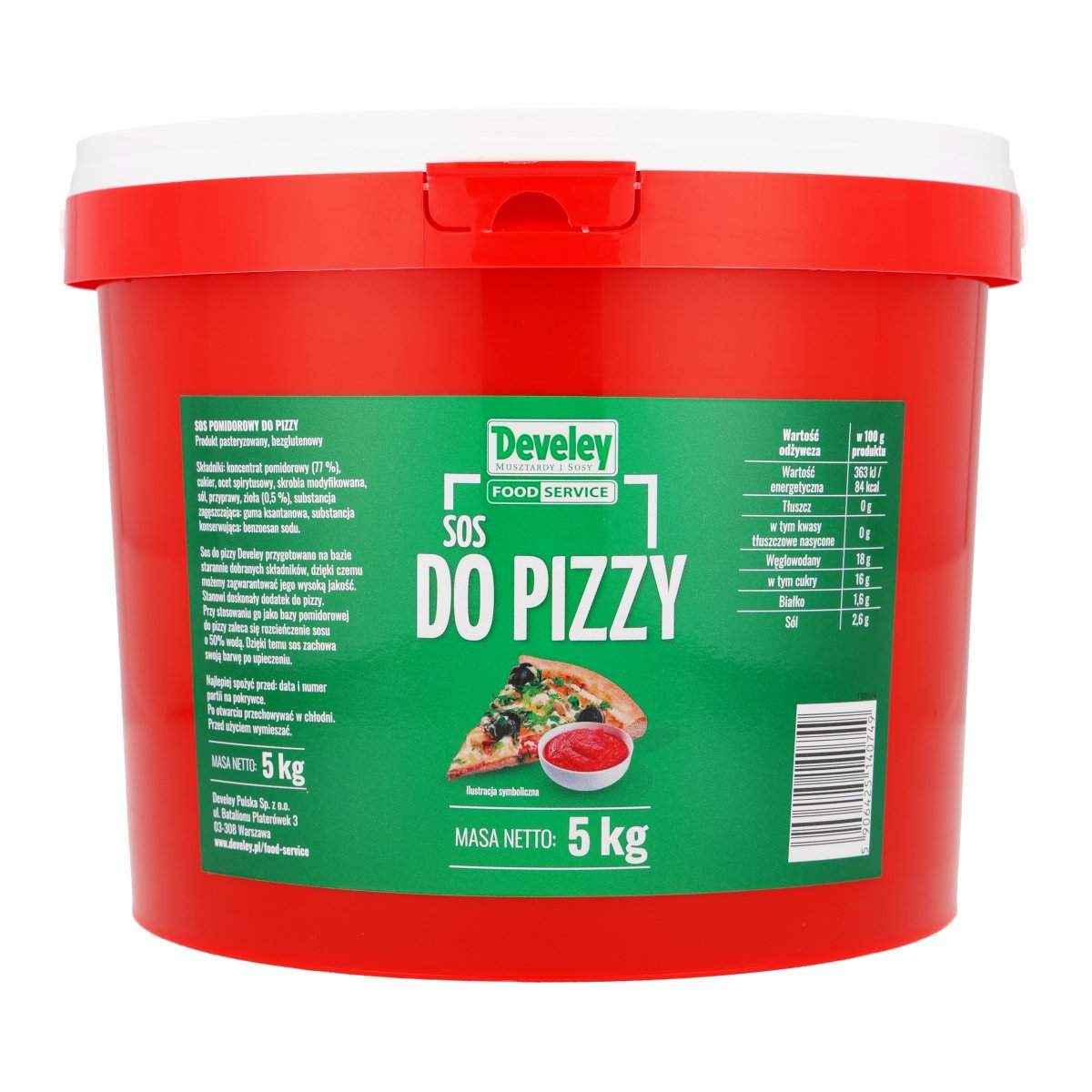 DEVELEY SOS DO PIZZY 5 KG WIADRO