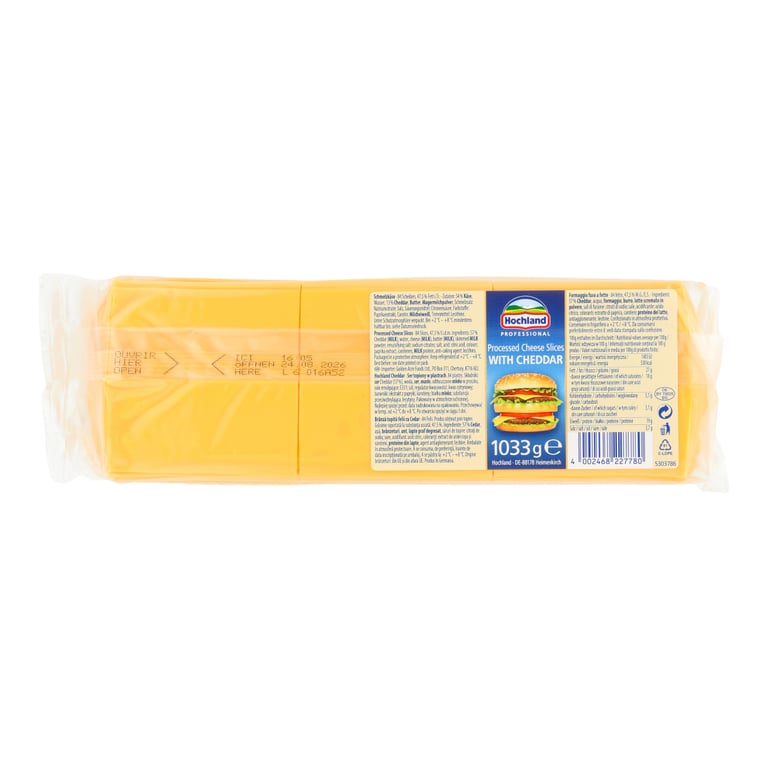 HOCHLAND TOPIONY CHEDDAR PLASTRY 1033 GRAMÓW