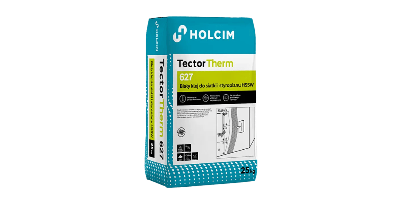 Holcim TectorTherm 627 HSSW klej biały do styropianu i siatki 25 kg