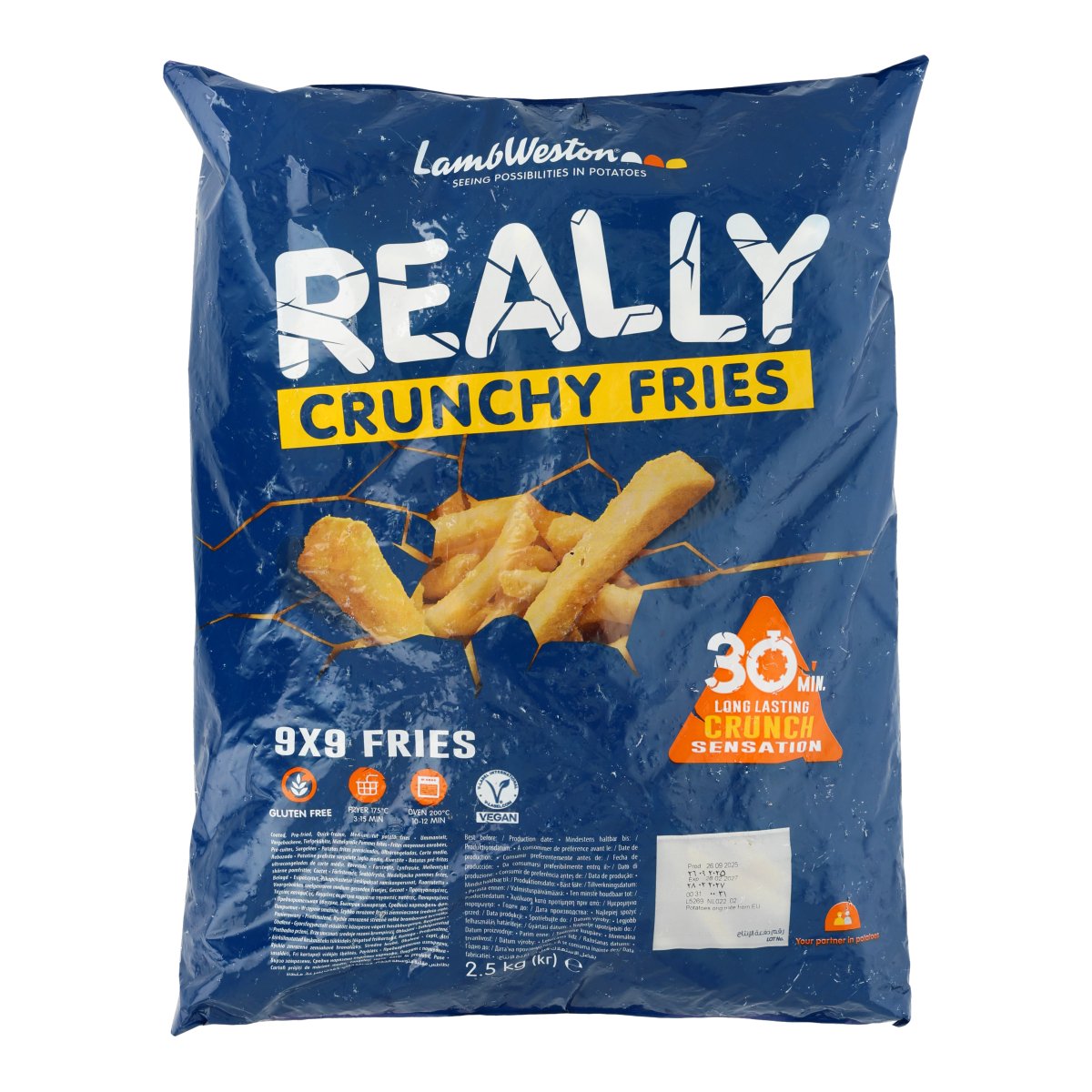 LAMBWESTON FRYTKI REALLY CRUNCHY 9x9 MM 2,5 KG