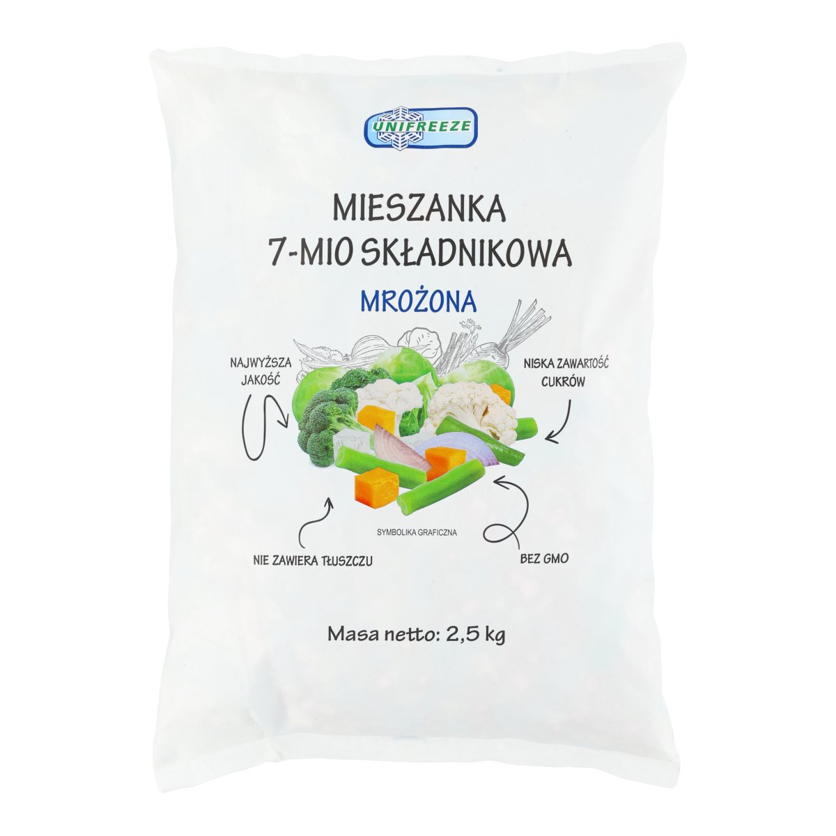 UNIFREEZE MIESZANKA WARZYWNA 7 SKŁADNIKOWA 2,5 KG