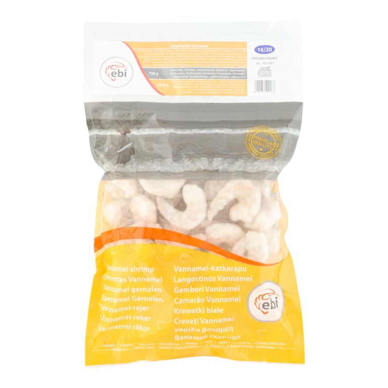 KREWETKI OBRANE BEZ OGONA 16-20 1 KG