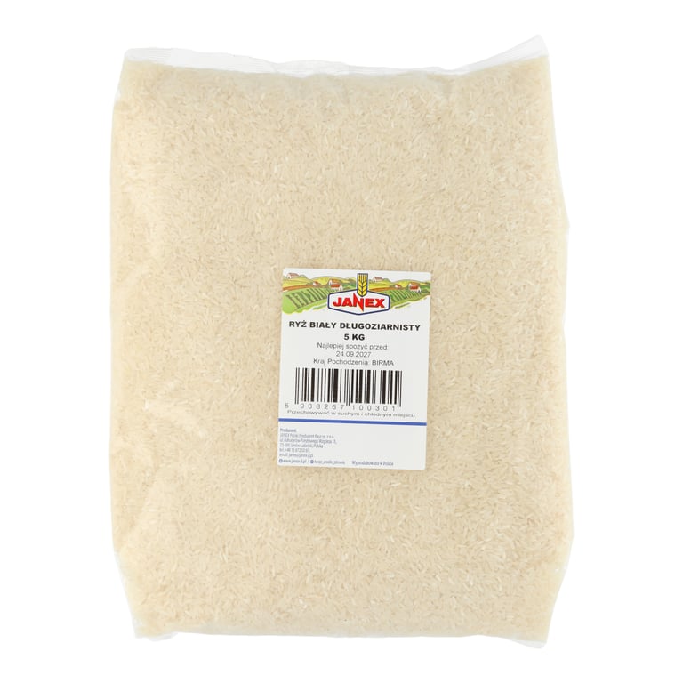 RYŻ BIAŁY DŁUGOZIARNISTY 5 KG