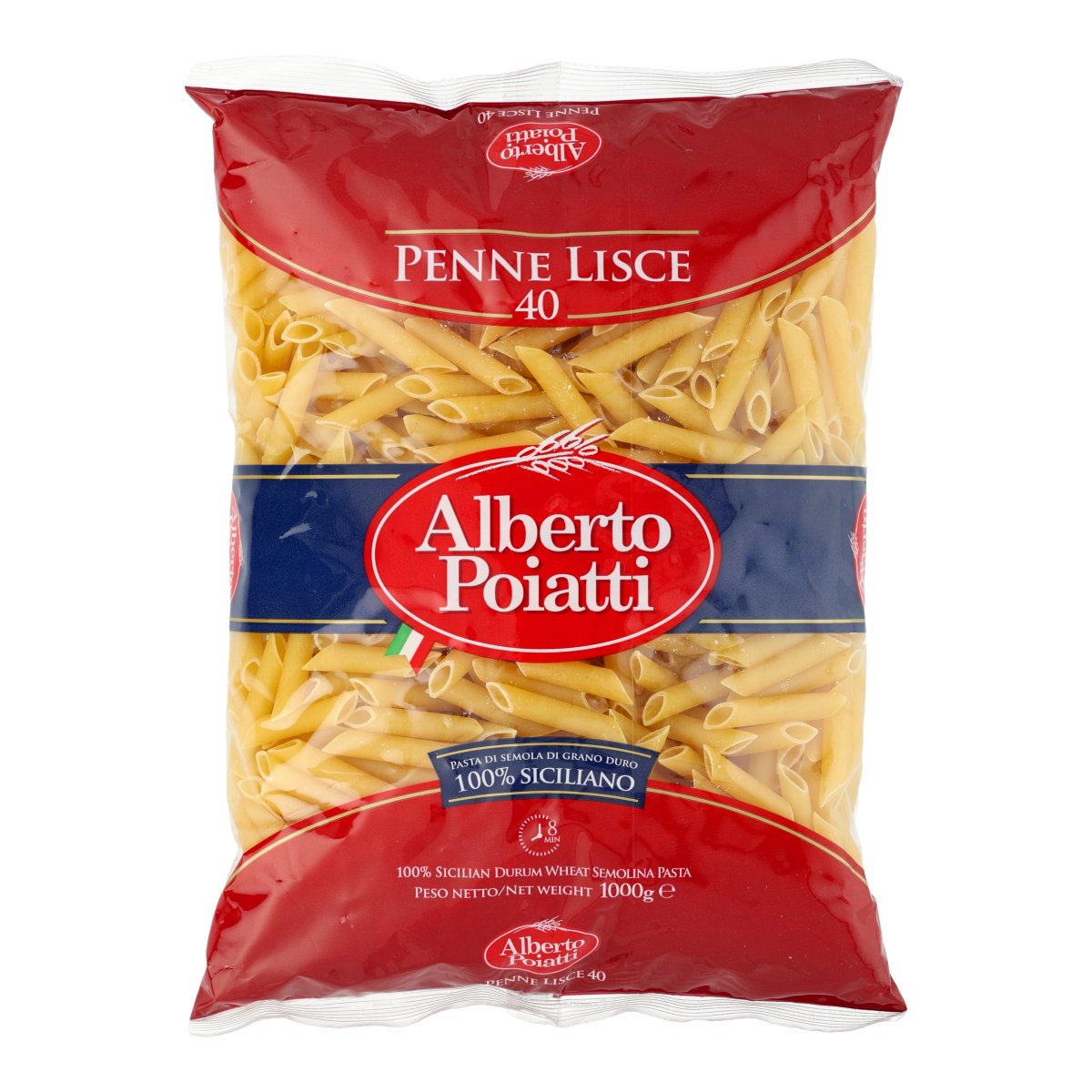 ALBERTO POIATTI MAKARON PENNE LISCE 40 PENNE GŁADKIE 1 KG