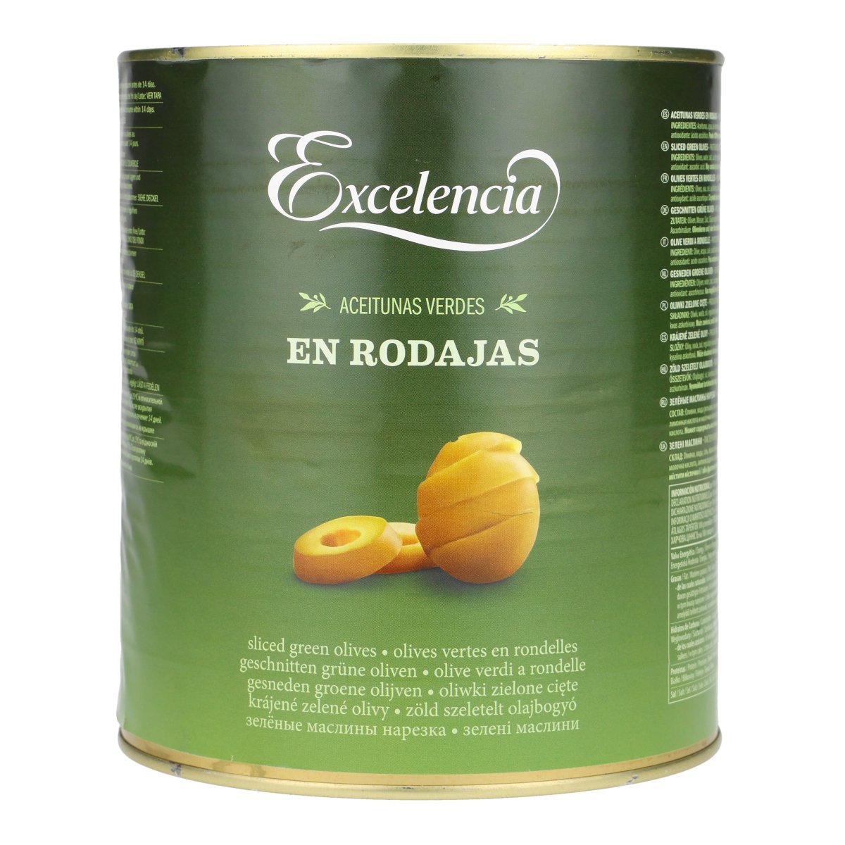 EXCELENCIA OLIWKI ZIELONE CIĘTE 3 KG PUSZKA