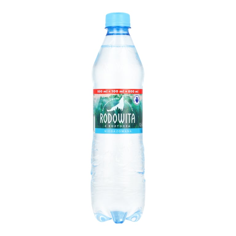 RODOWITA WODA NIEGAZOWANA 0,6 L x 12 BUTELEK