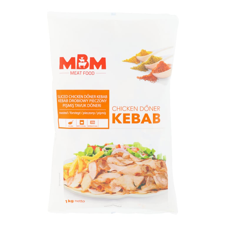 MBM KEBAB DROBIOWY CIĘTY PIECZONY 1 KG