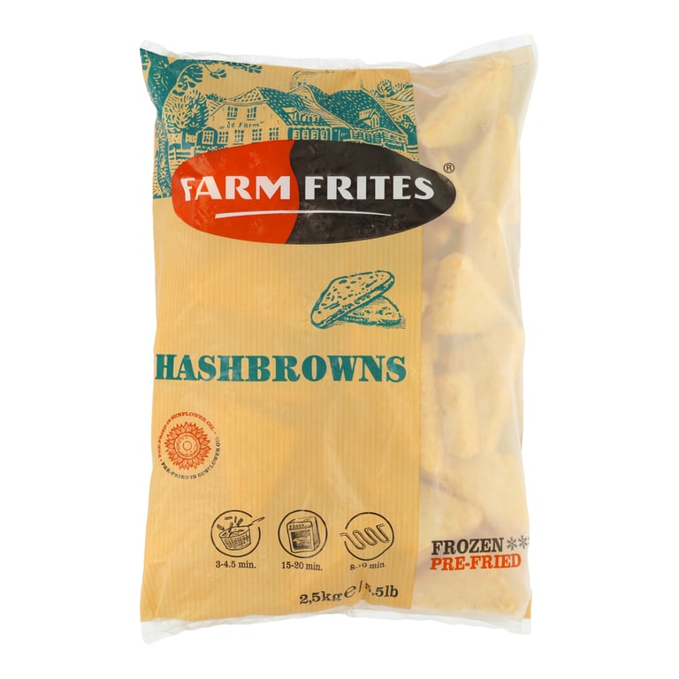 FARM FRITES HASHBROWNS TRÓJKĄTY ZIEMNIACZANE 2,5 KG