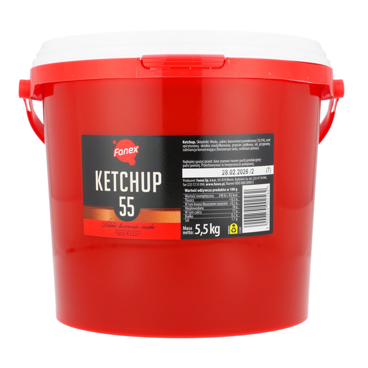 FANEX KETCHUP CATERINGOWY 5,5 KG WIADRO