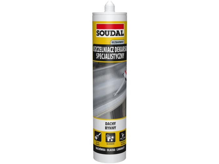 Soudal uszczelniacz dekarski bezbarwny 280ml