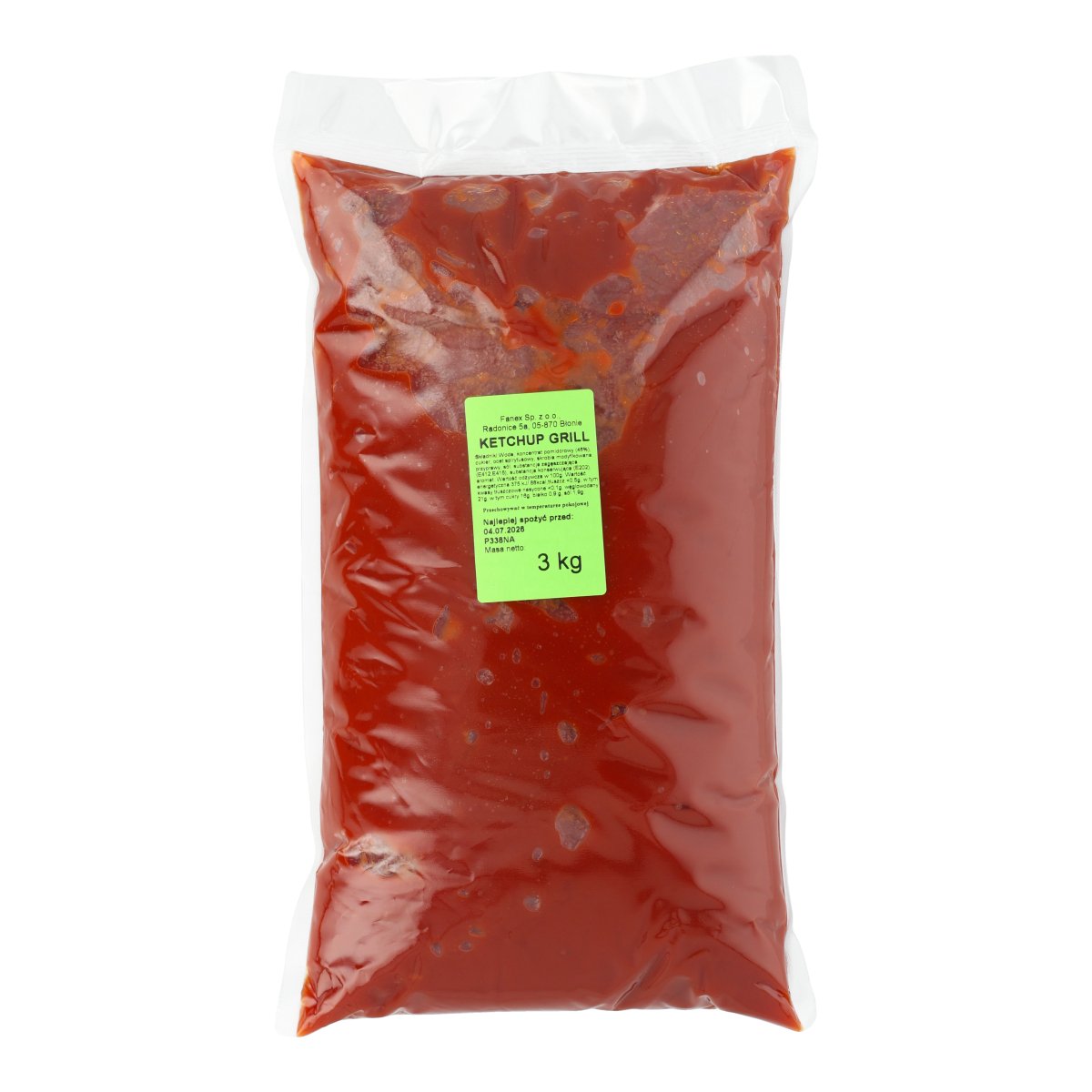 FANEX KETCHUP GRILL ŁAGODNY 3 KG WOREK