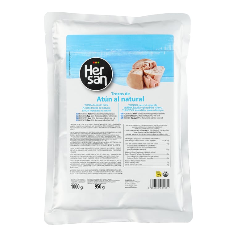 HERSAN TUŃCZYK KAWAŁKI W SOSIE WŁASNYM 1 KG