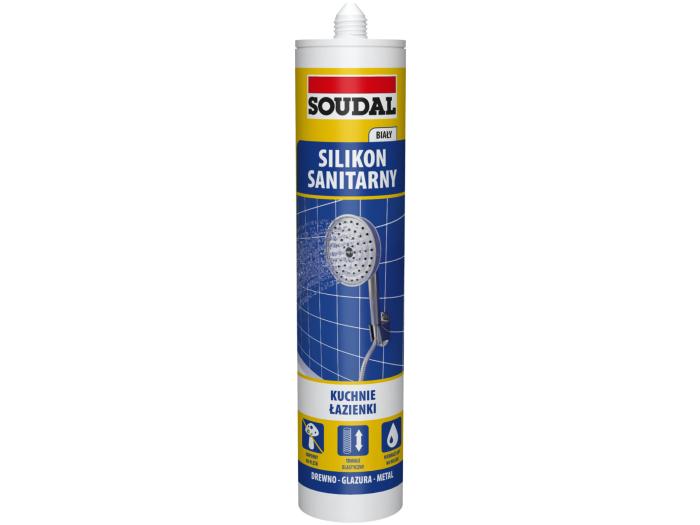 Soudal silikon sanitarny biały 280ml