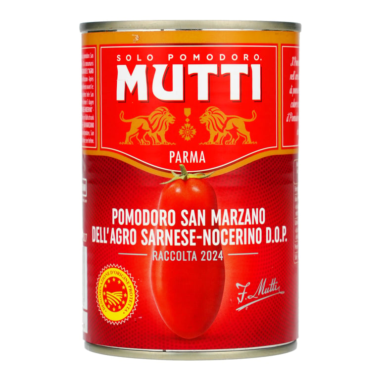 MUTTI POMIDORY SAN MARZANO CAŁE BEZ SKÓRKI 400 GRAMÓW PUSZKA