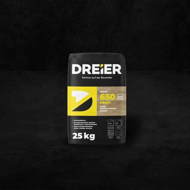 Dreier 650 PROFI tynk drewnopodobny 25 kg