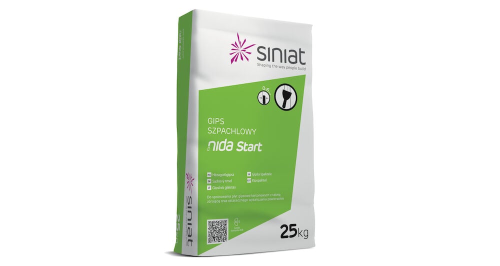 Siniat Nida Start gips szpachlowy 25 kg