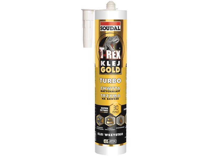 Soudal T-REX Gold Turbo klej montażowy super szybki 