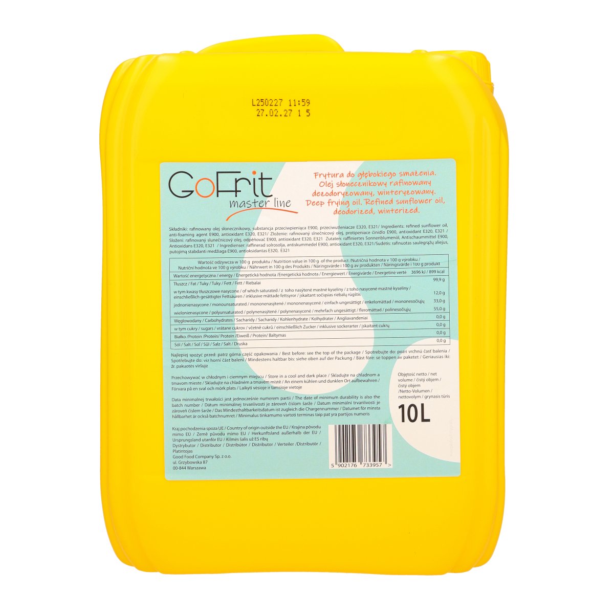 GOFRIT MASTER LINE FRYTURA DO GŁĘBOKIEGO SMAŻENIA 10 L
