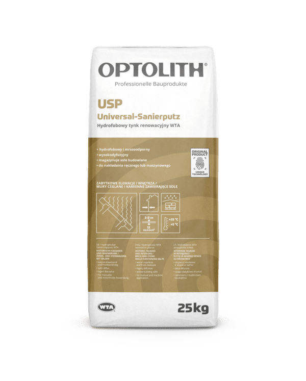 Optolith WTA hydrofobowy tynk USP 25 kg renowacyjny