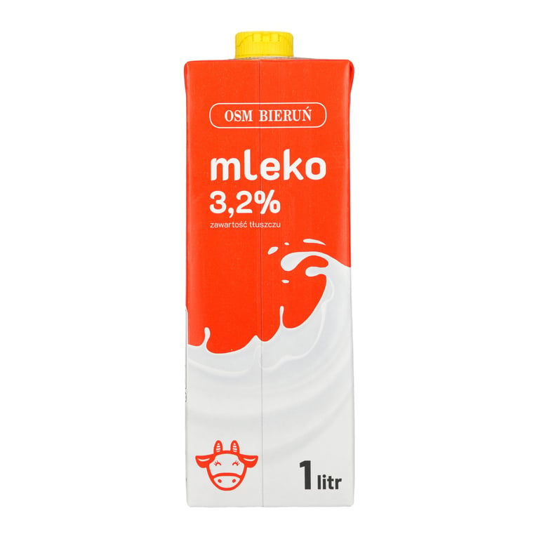 BIERUŃ MLEKO UHT 3,2% 1 L x 12 SZTUK