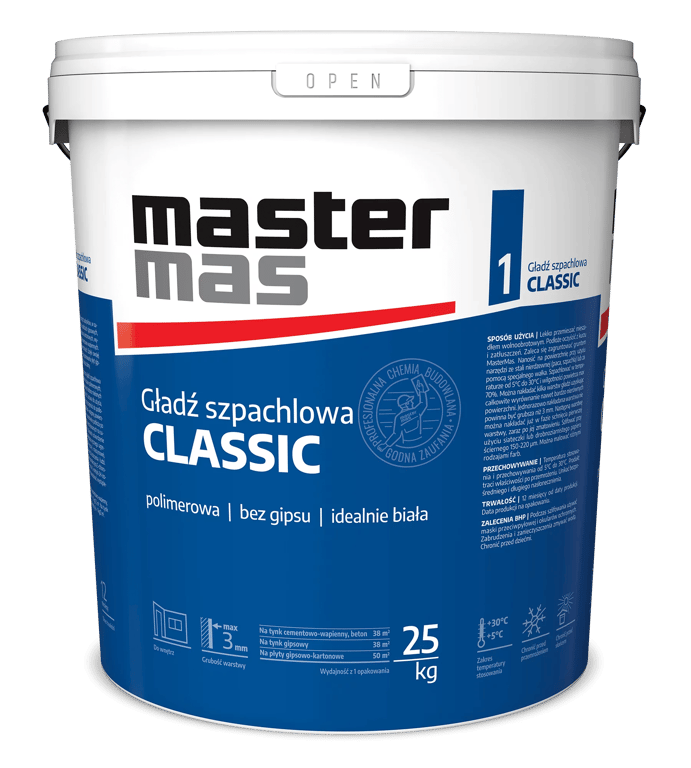 Mastermas Classic gładź szpachlowa 25 kg
