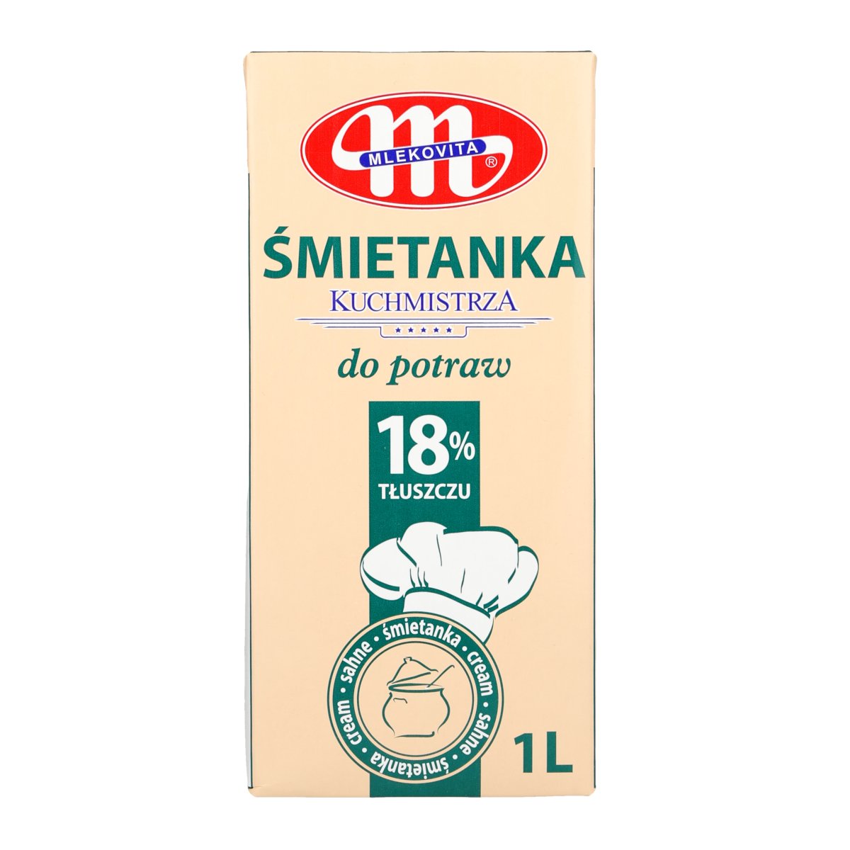 MLEKOVITA ŚMIETANKA KUCHMISTRZA UHT 18% 1 L
