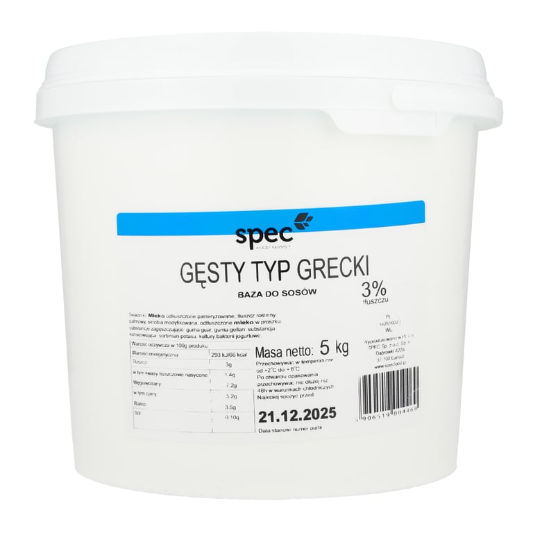 SPEC GĘSTY TYP GRECKI 3% 5 KG