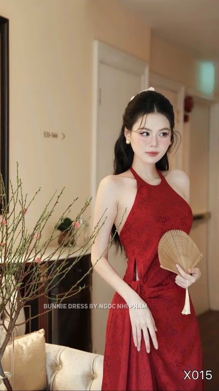 X015- set yếm khoét eo