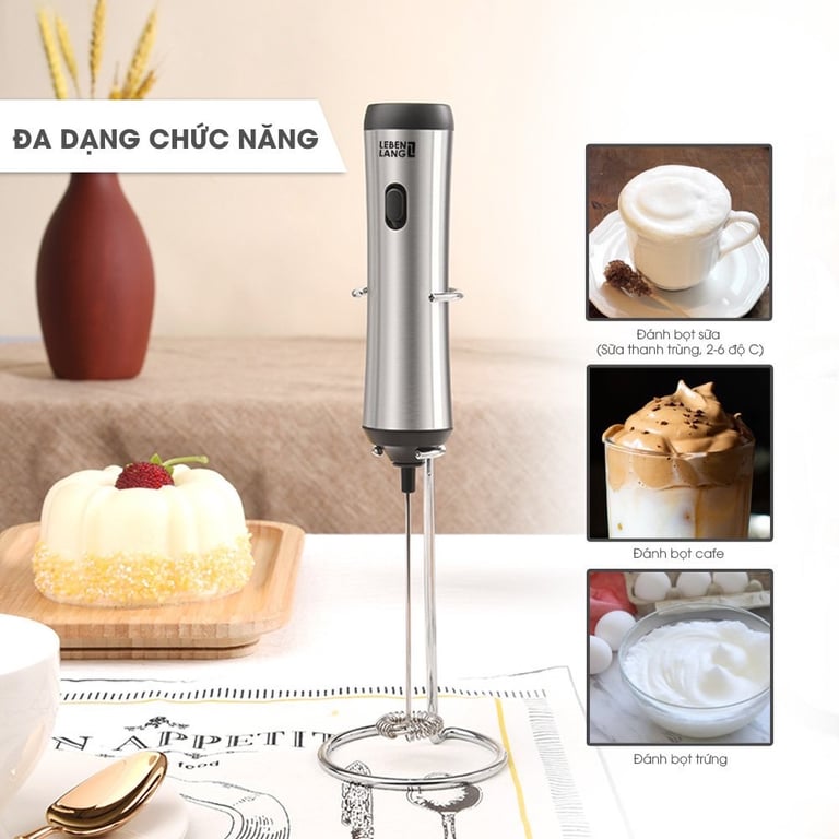 MÁY ĐÁNH BỌT CAFE CẦM TAY LEBENLANG LBL4583