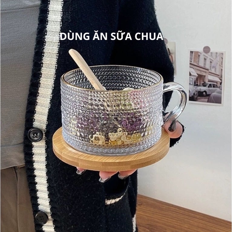 Set 2 cốc thuỷ tinh tiểu thư siêu đẹp