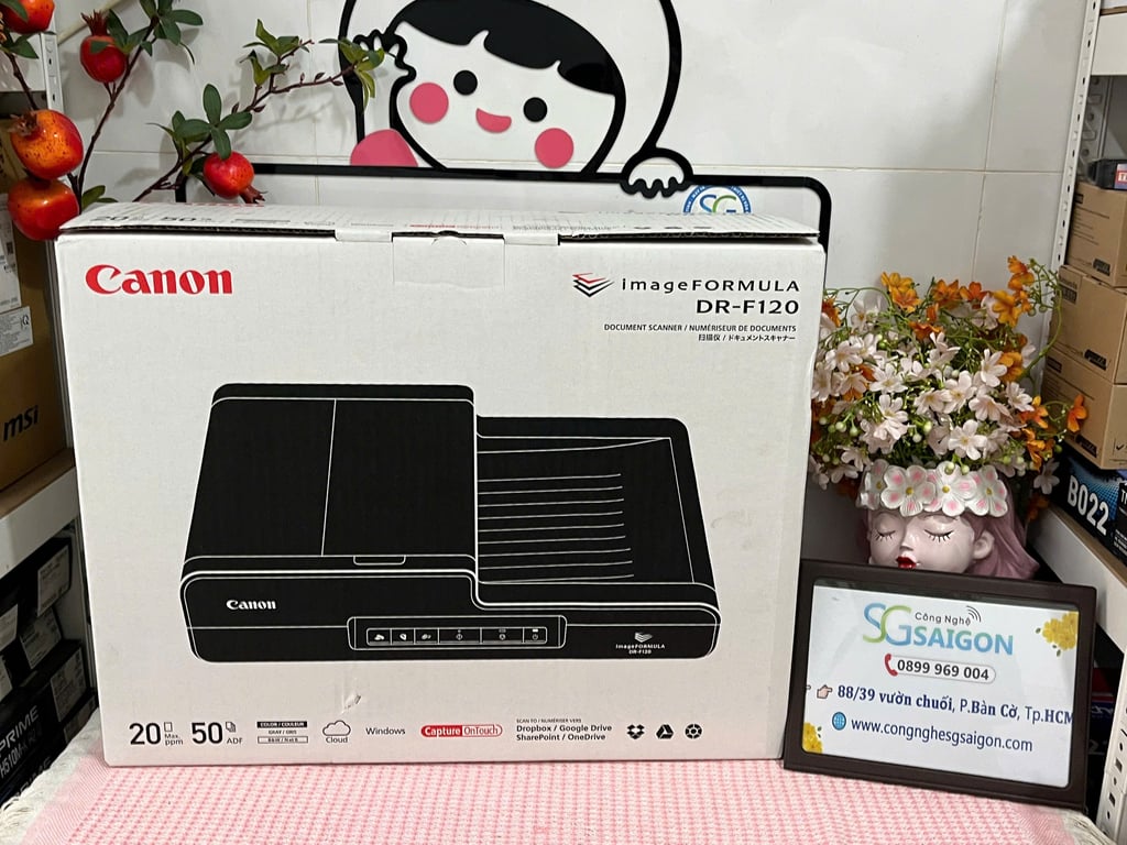Máy Scan Canon DR-F120 (A4/A5/ Đảo mặt/ ADF/ USB)