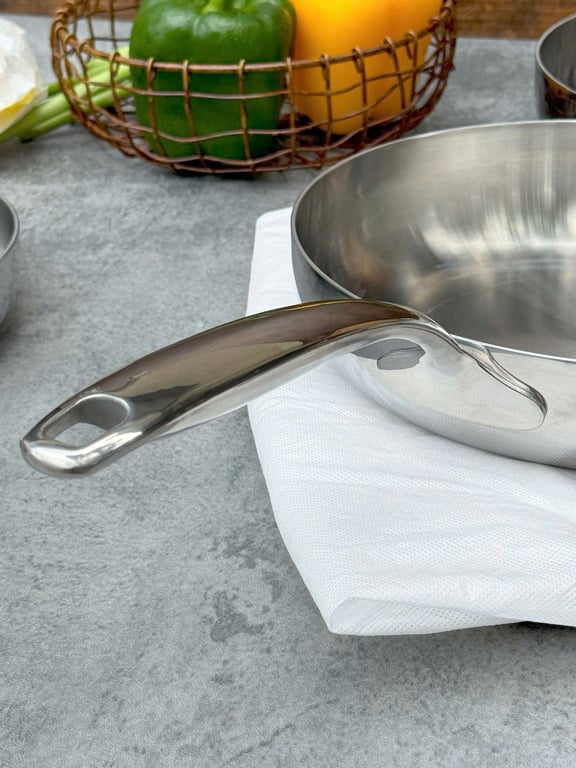 CHẢO ĐÚC INOX TRIPLY KAIYO CẠN LÒNG CÁC SIZE 20CM/24CM/26CM