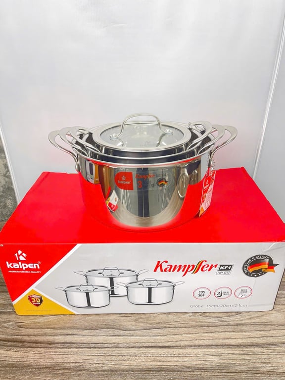 BỘ NỒI INOX 3 LỚP LIỀN KHỐI KALPEN KAMPFER KF1