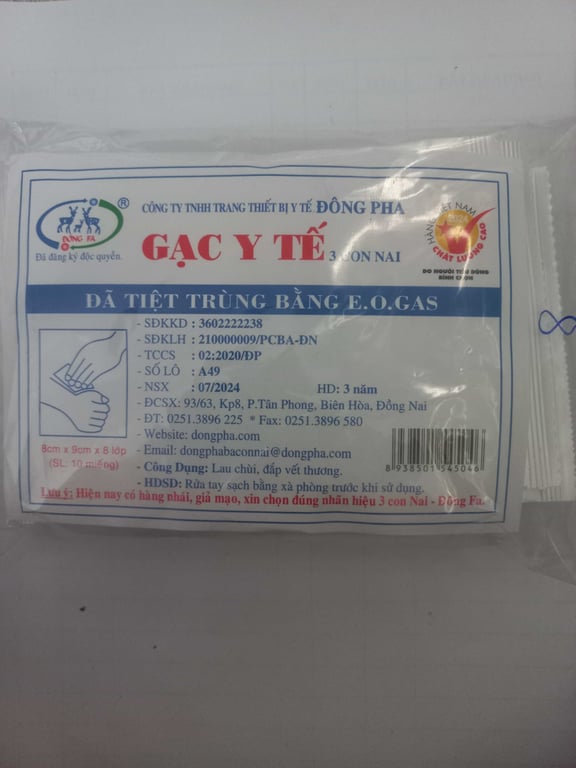 Gạc lớn đông pha thùng/50 gói