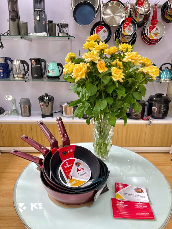 CHẢO CHỐNG DÍNH SÂU LÒNG ĐÁY TỪ KALPEN ARIS ĐỦ SIZE 20CM, 24CM, 26CM, 28CM mới